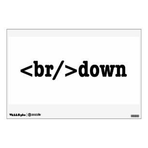 breakdown HTML Code Wall Decal