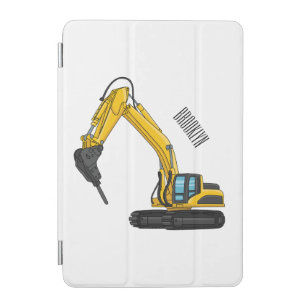 Breaker excavator cartoon illustration iPad mini cover