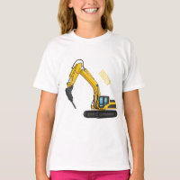 Breaker excavator cartoon illustration