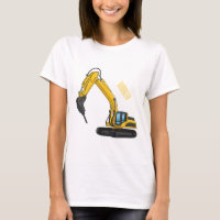 Breaker excavator cartoon illustration
