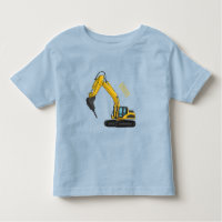 Breaker excavator cartoon illustration