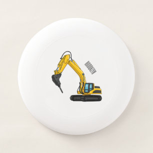 Breaker excavator cartoon illustration Wham-O frisbee