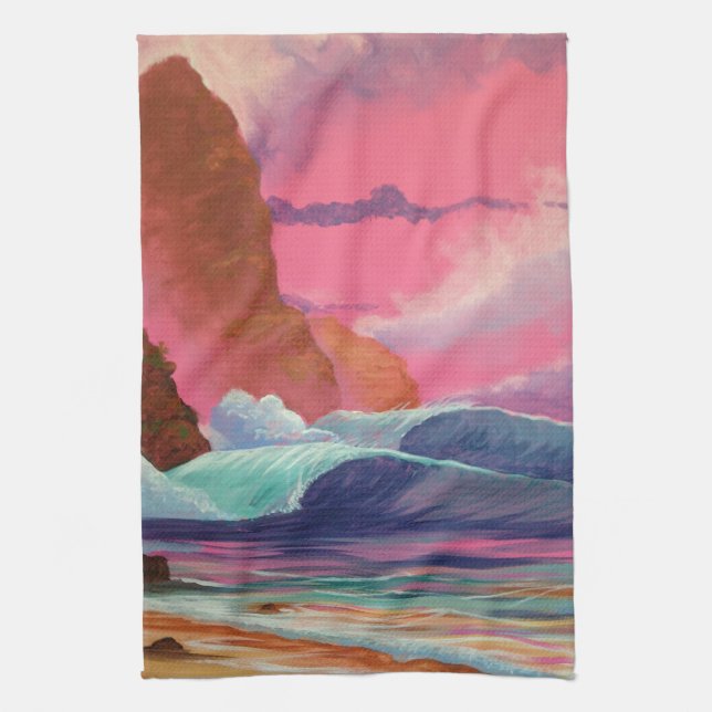 Breakers at Sunset Towel (Vertical)