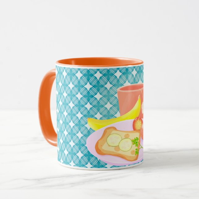 Breakfas Gingham  Mug (Front Left)