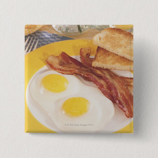 Breakfast 2 pinback button (Front)