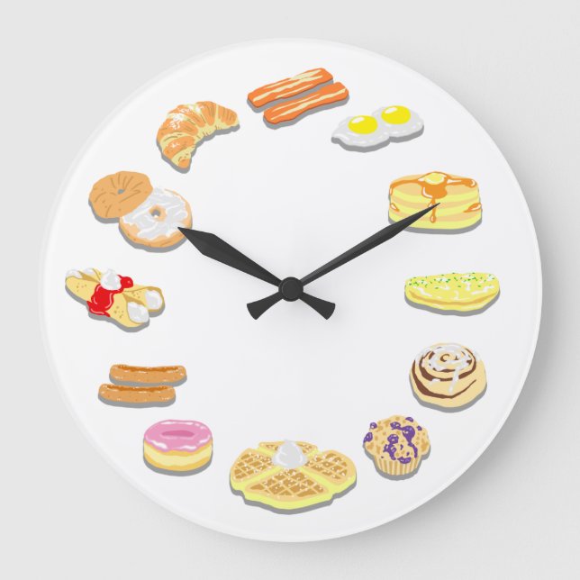 Breakfast All Day Large Clock (Front)