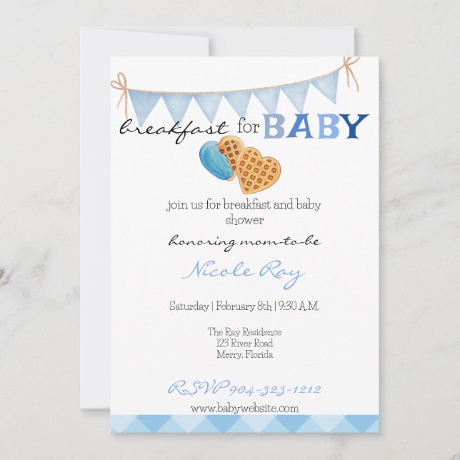 Breakfast and baby Shower Invitation (Front)