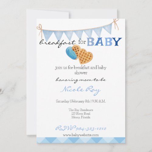 Breakfast and baby Shower Invitation