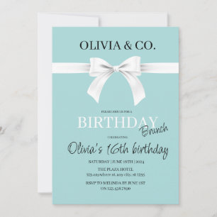 Breakfast at Tiffany's Birthday brunch invitation