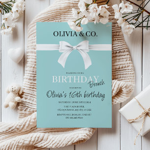 Breakfast at Tiffany's Birthday brunch invitation