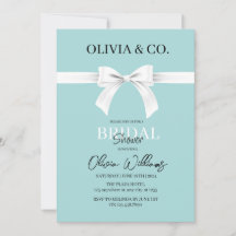 Breakfast at Tiffany's Bridal shower invitation