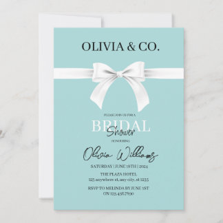 Breakfast at Tiffany's Bridal shower invitation