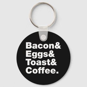 Breakfast (Bacon & Eggs & Toast & Coffee.) Keychai Keychain