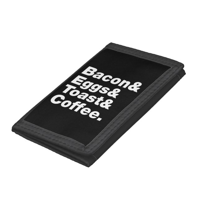 Breakfast (Bacon & Eggs & Toast & Coffee.) Trifold Trifold Wallet (Bottom)