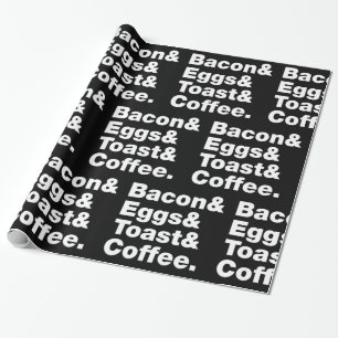 Breakfast (Bacon & Eggs & Toast & Coffee.) Wrappin Wrapping Paper