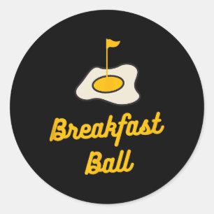 Breakfast Ball Mulligan Golf Classic Round Sticker