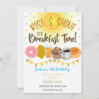 Breakfast Birthday Invitation