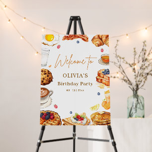Breakfast Birthday Party Rise & Shine Brunsh Kids Foam Board