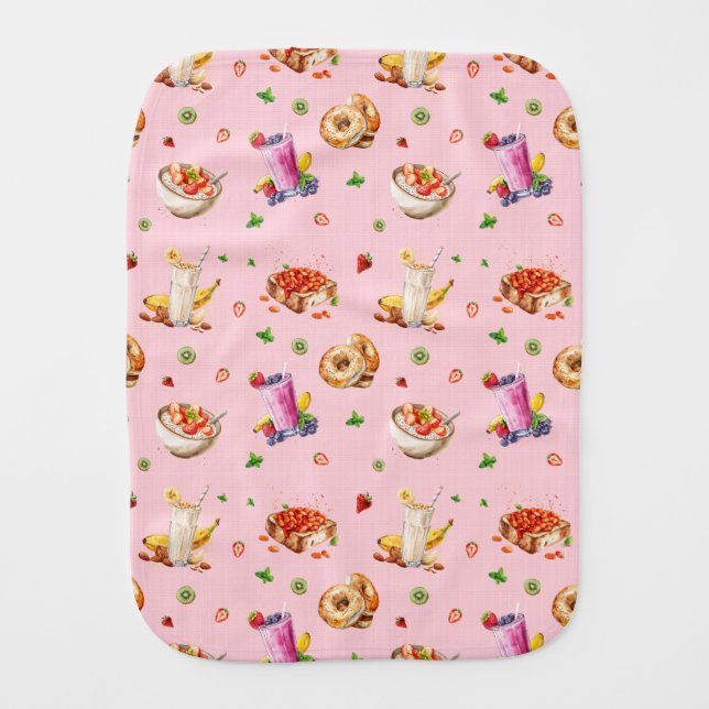 Breakfast Bliss Burp Cloth (Front)