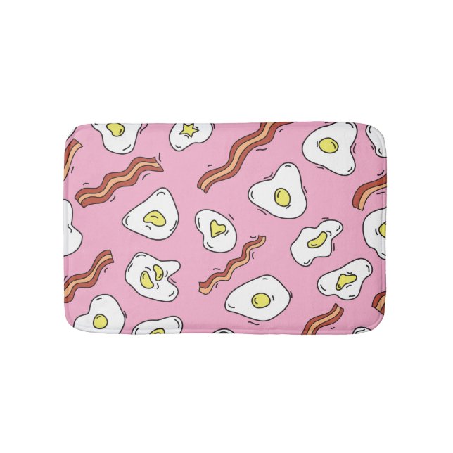 Breakfast Bonanza: Cartoon Delights Bath Mat (Front)