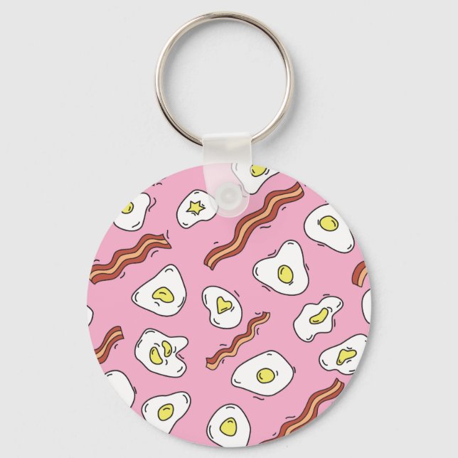 Breakfast Bonanza: Cartoon Delights Keychain (Front)