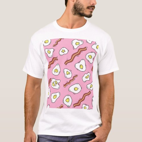 Breakfast Bonanza Cartoon Delights T_Shirt