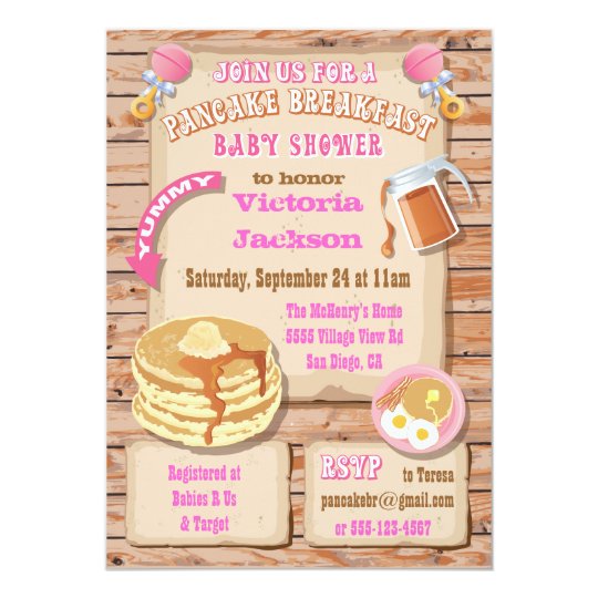 Breakfast Brunch Baby Shower Invitations Zazzle Com