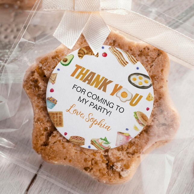 Breakfast Brunch Birthday Classic Round Sticker (Creator Uploaded)