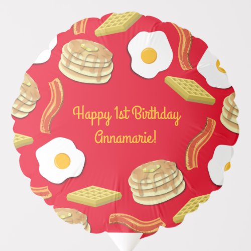 Breakfast Brunch Birthday Party Kids Balloon