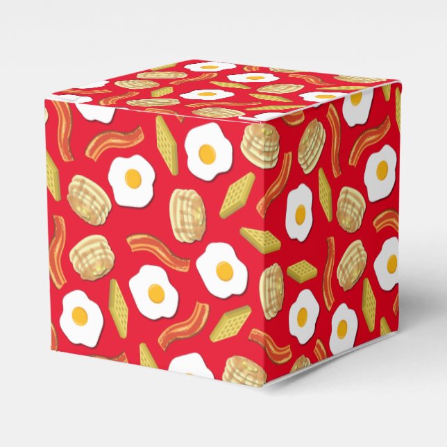 Breakfast Brunch Birthday Party Kids Favor Boxes (Front Side)