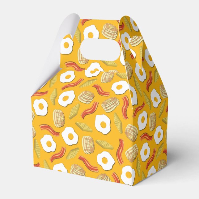 Breakfast Brunch Birthday Party Kids Favor Boxes (Front Side)