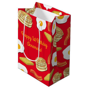 Breakfast Brunch Birthday Party Kids Medium Gift Bag