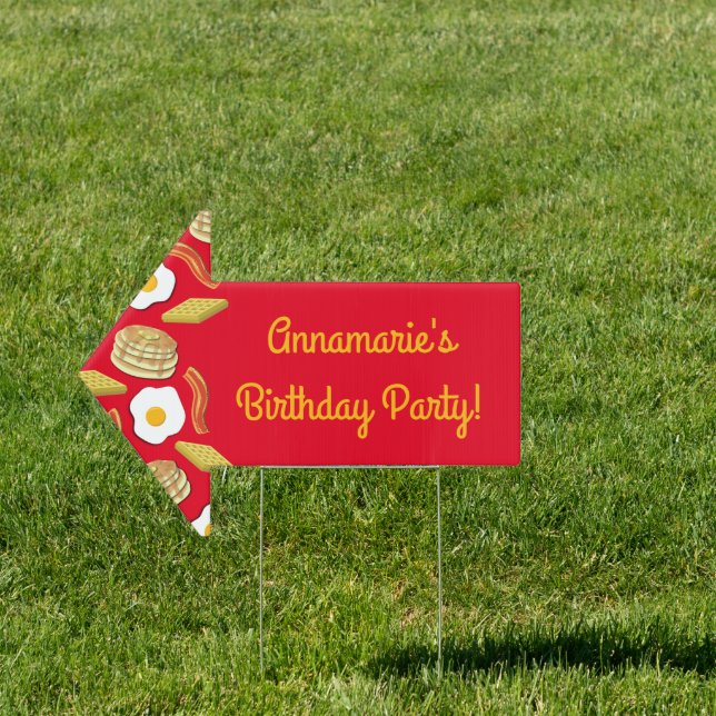 Breakfast Brunch Birthday Party Kids Sign (Insitu)