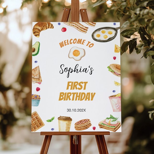Breakfast Brunch Birthday Welcome Sign (Creator Uploaded)