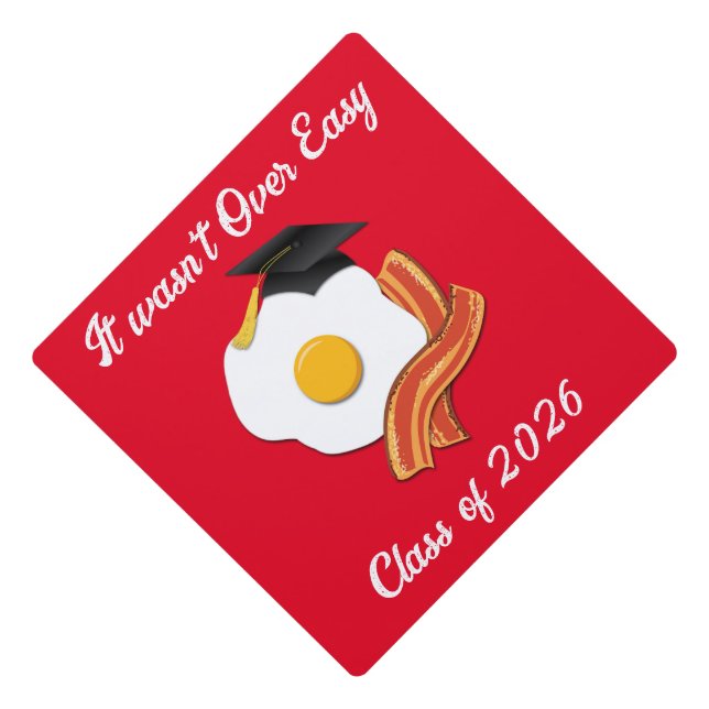 Breakfast Brunch Graduation Party Graduation Cap Topper (Front)