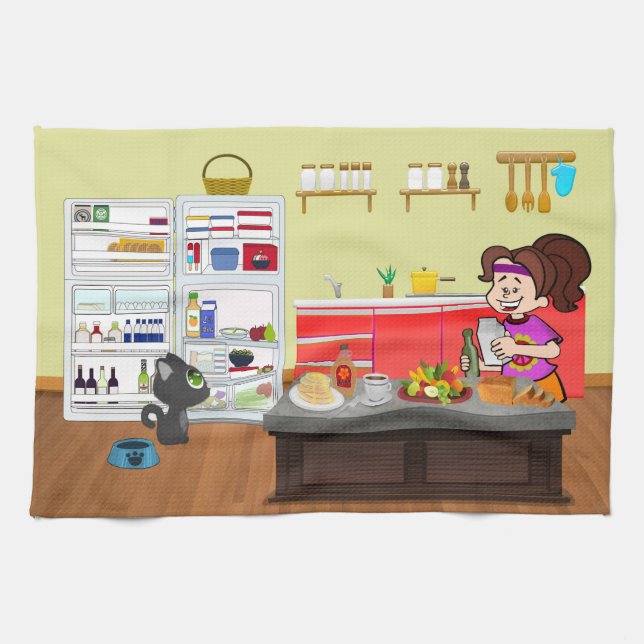 Breakfast Buddies Kitchen Towel (Horizontal)
