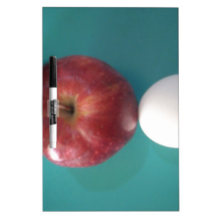Breakfast Buddies: Two Eggs $an Apple Still Life Dry Erase Board