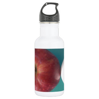 Breakfast Buddies: Two Eggs $an Apple Still Life Stainless Steel Water Bottle