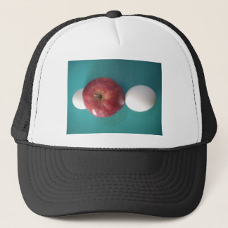 Breakfast Buddies: Two Eggs $an Apple Still Life Trucker Hat