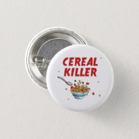 Cereal Badge Reel Cute Bowl of Cereal Breakfast Cereal Killer
