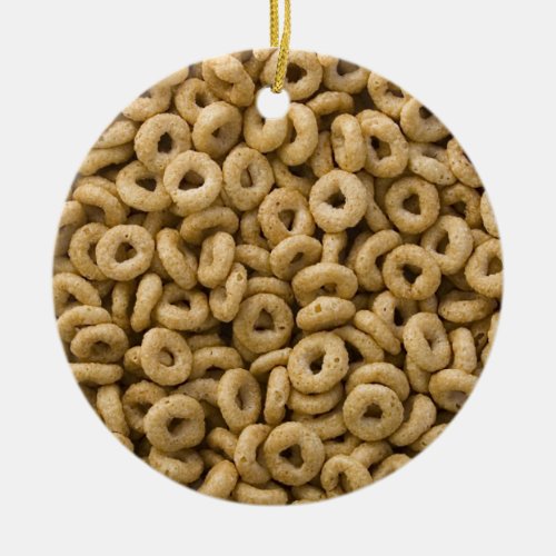 Breakfast Cereal rings Ceramic Ornament