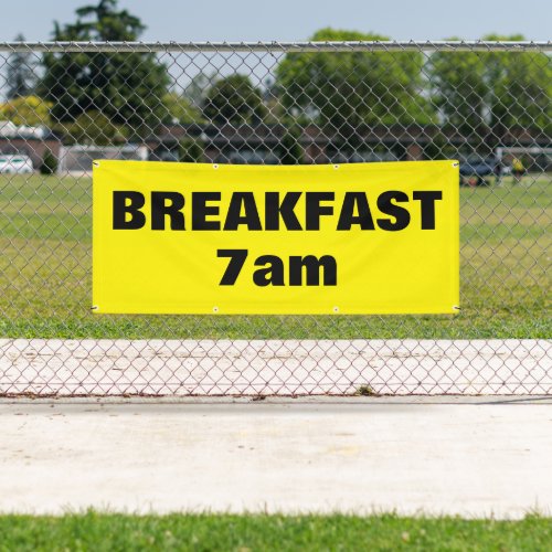 Breakfast Custom Yellow Business Outdoor  Banner