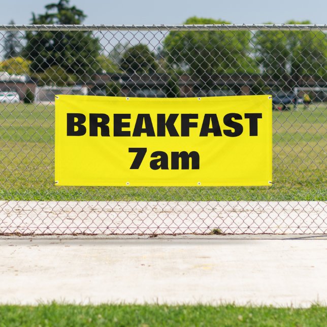 Breakfast Custom Yellow Business Outdoor  Banner (Insitu)