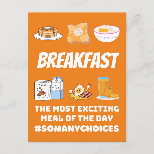 Breakfast exciting  postcard (Front)
