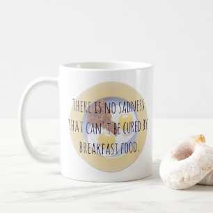 Breakfast Food Eggs on Plate Funny Motivational Coffee Mug
