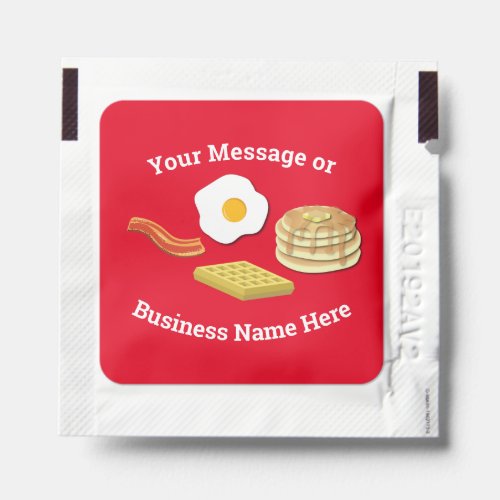 Breakfast Food Restaurant Business Logo Name Hand Sanitizer Packet