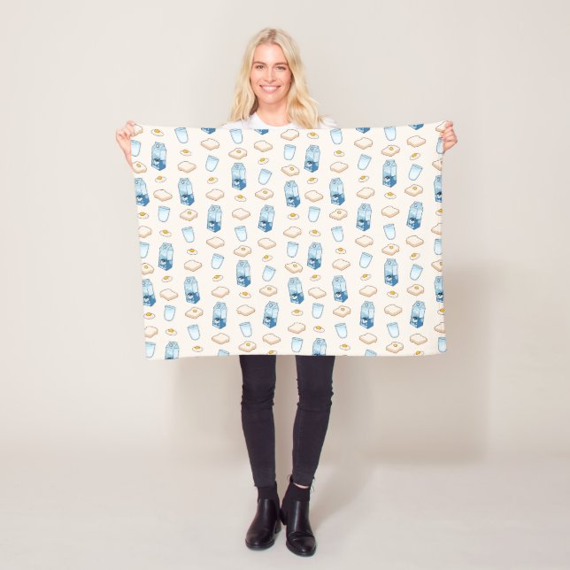 Breakfast foods (alien) fleece blanket (In Situ)