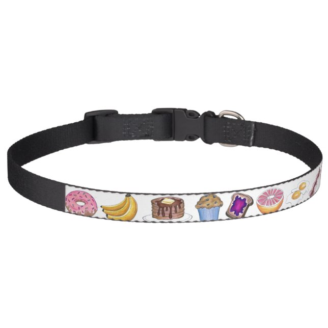 Breakfast Foods Bacon Pancake Muffin Banana Eggs Pet Collar (Front)