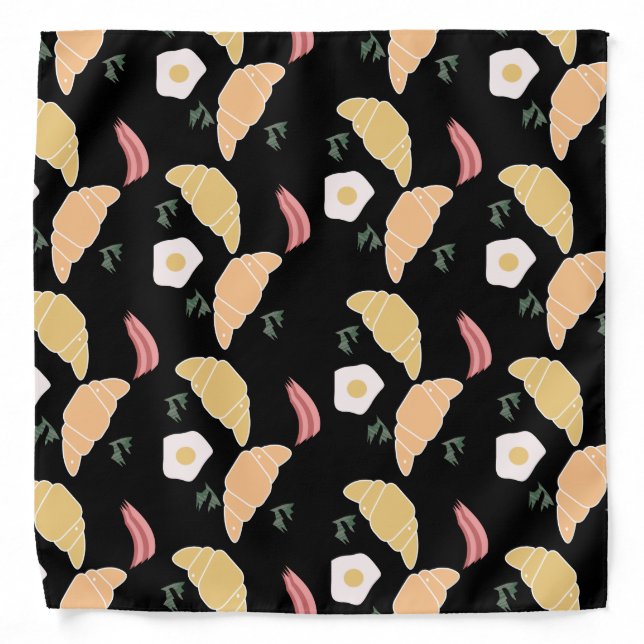 Breakfast Ham and Cilantro Eggs on a Croissant Bandana (Front)