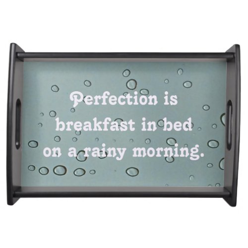 Breakfast in Bed Rainy Morning Elegant Raindrop Serving Tray